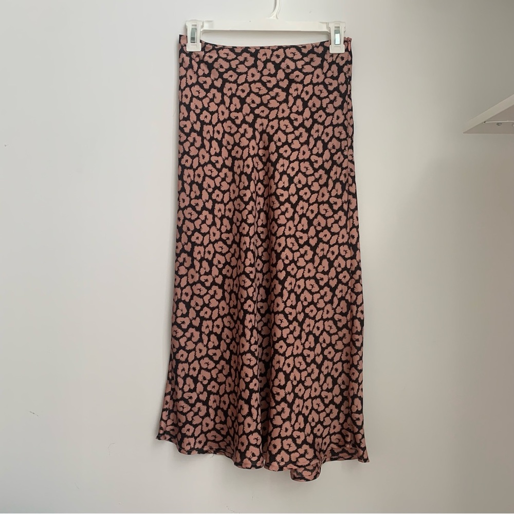 UO Cotton Candy LA Pink and Black Slip Skirt XS